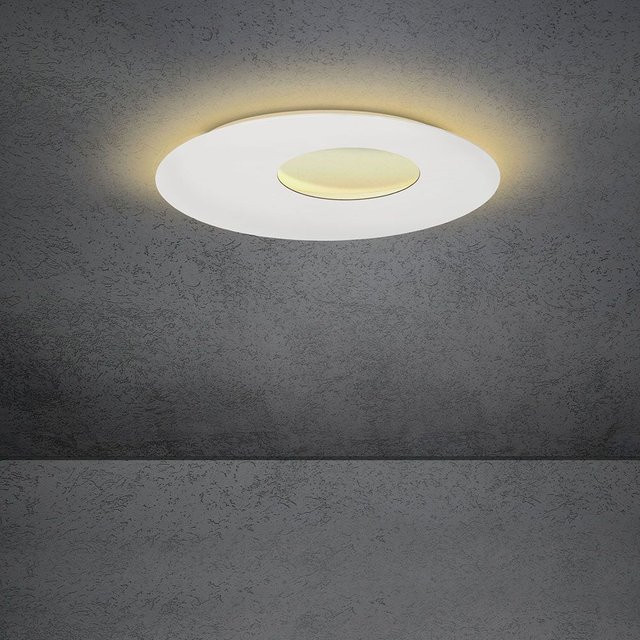 Escale Blade Open 59 LED Wand- und Deckenleuchte in Weiß und Gold mit Betonoptik und Up-Down-Effekt (2700K) - Bild 1