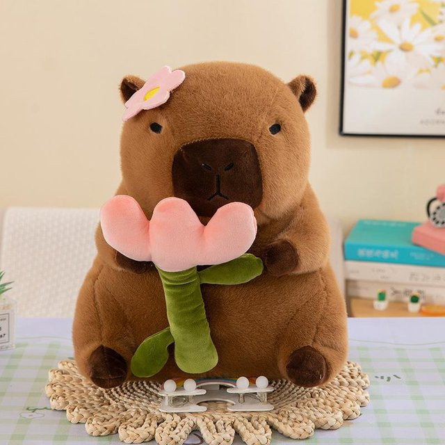Yiran Health & Beauty Kawaii Capybara Plüschtier, 30cm - Bild 1
