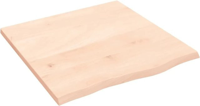 vidaXL Waschtischplatte aus Eichenholz Unbehandelt Braun B: 60 cm, T: 60 cm, H: 2 cm - Bild 1