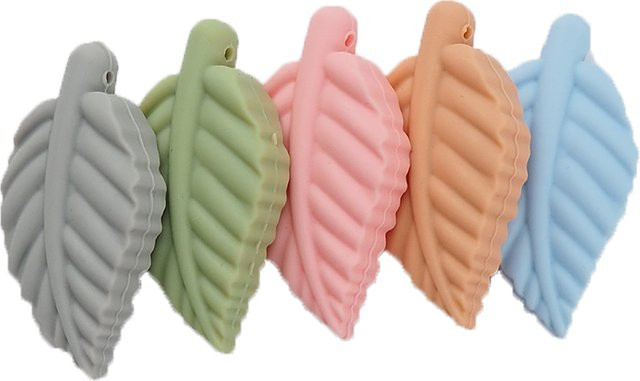 Chenkai Blatt Silikon Perlen, 50 Stück, Unisex - Bild 1