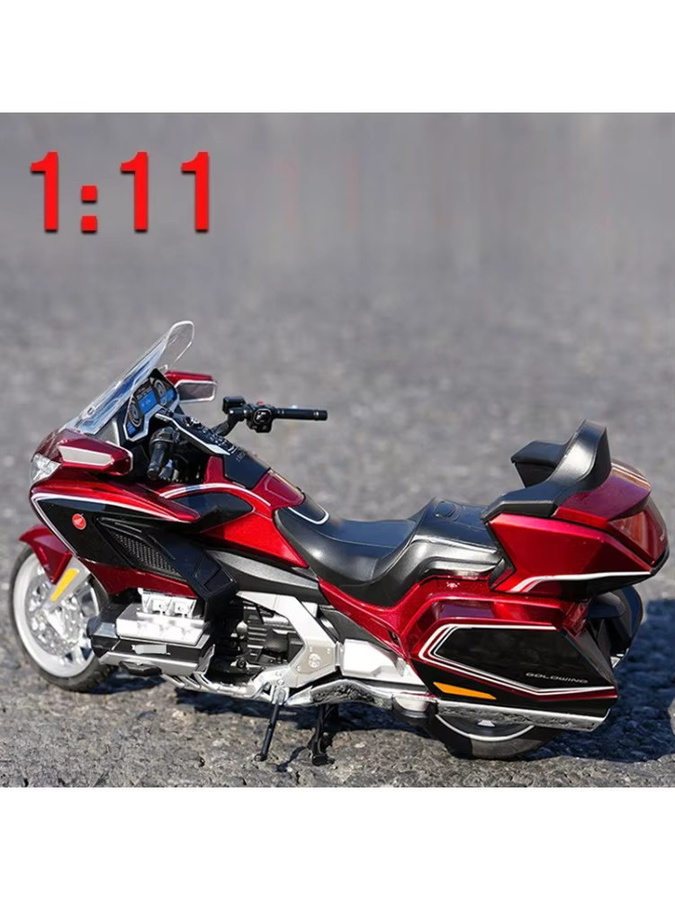 MINI AUTO Gold Wing GL800 Motorrad, Metallmodell, mit Sound und Licht - Bild 5