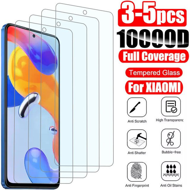 Xiaomi Schutzglas mit 9H Härtung für Redmi Note 10, 9, 10S, 8, 7, 8T sowie Xiaomi 11 Pro, 9A, 9C, 8A, 7A in Transparent - Bild 1