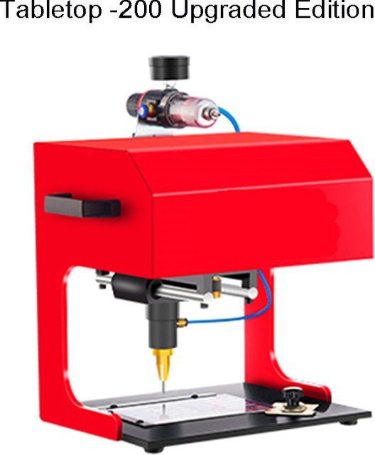 ZJMZYM Elektrische Desktop-Markierungsmaschine in Rot für Metall, Aluminium und Edelstahl - Bild 1