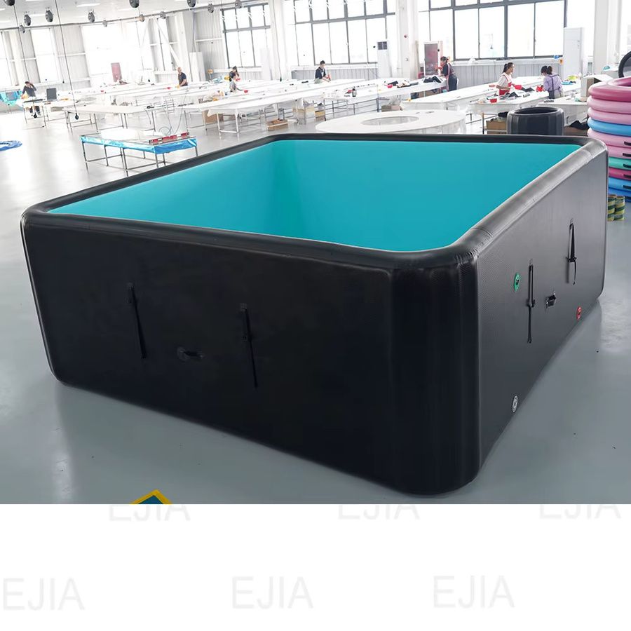 Ejia Aufblasbarer Outdoor-Pool aus PVC in Schwarz, rechteckiger Drop-Stitch-Pool für den Garten, B/T/H: 120 x 20 x 20 cm - Bild 2