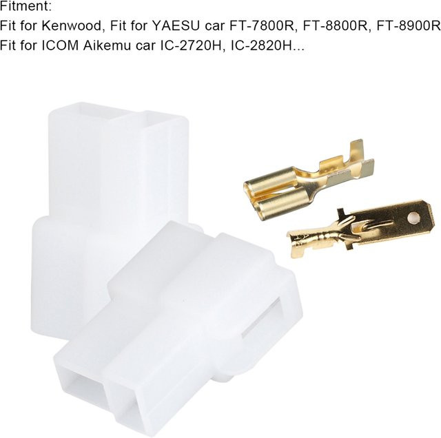 Kenwood 2-poliges Netzstecker-Set Typ T in Weiß für Autoradio und Kabelanschlüsse - Bild 1