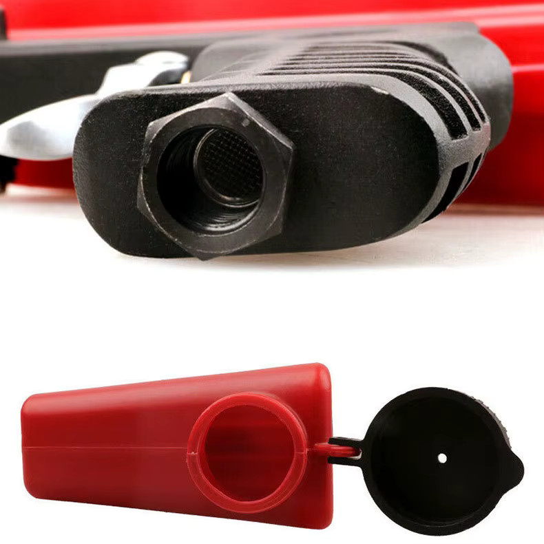 EAFC Mini Aerodynamische Spritzpistole aus Aluminium mit Schwerkraftprinzip in Grau und Rot - Bild 5