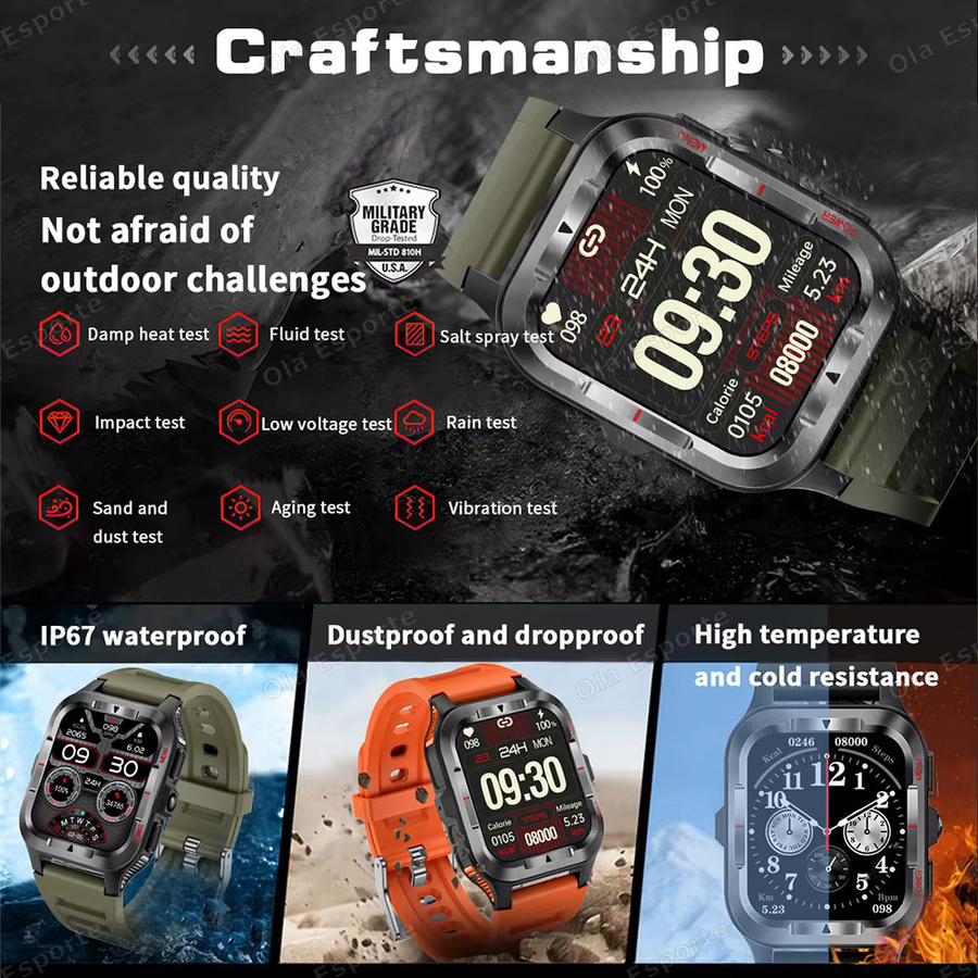 Ola Esporte Smartwatch, Schwarz, Silikon, Unisex - Bild 1