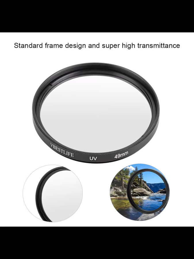 VBESTLIFE Universal Slim UV-Filter als Objektivschutzfilter für Kameras in Transparent - Bild 4