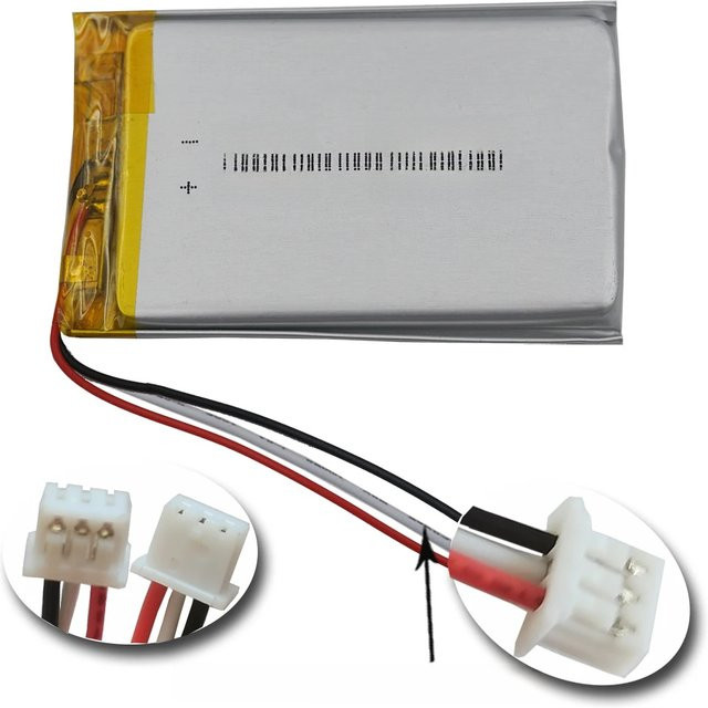 XINJ Li-Polymer Lithium-Akku 3,7V 1200mAh mit 3-Draht-Thermistor und JST 3-Pin 1,25mm Anschluss für GPS, MP5-Player, Kamera und Tablet PC - Bild 1