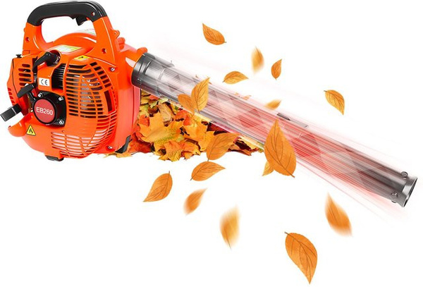 Kkmoon Benzinbetriebener Laubbläser mit 2-Takt-Motor, 25,4 CC und 275,45 CFM Luftvolumen, Farbe Orange