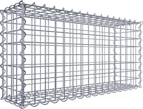 Gabiona Spiralgabione aus Stahl in Silberfarben, B/T/H: 80 x 20 x 40 cm - Bild 1