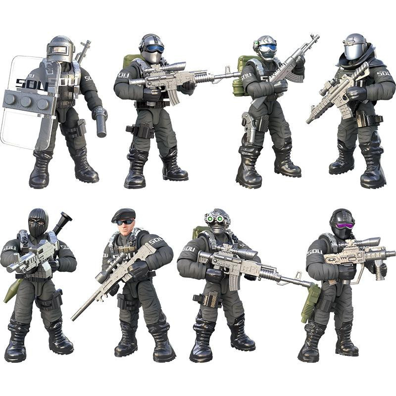 HYMILENARIO Militär Armee Weltkrieg WW2 SWAT Soldaten Polizei Figuren Bausteine Lernspielzeug 6-12 Jahre - Bild 2