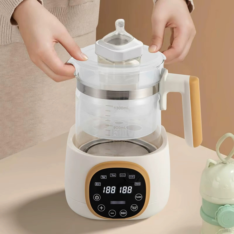 Babyflaschenwärmer mit LED-Nachtlicht und Temperaturregelung in Weiß für Muttermilch und Babynahrung - Bild 3