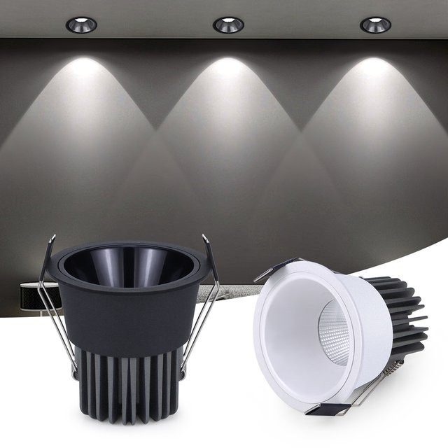Lcamaw LED Downlight Einbaustrahler aus Aluminium in Silber für Küche und Flur - Bild 1