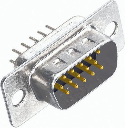 HARTING Steckverbinder 09 56 161 5700 mit 15 Polen in Silber zum Löten - Bild 1