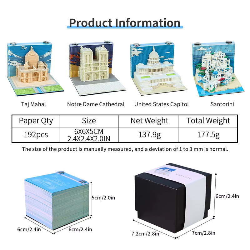 JETTING 3D-Papier-Schnitzkunst Notizblock als kreative Schreibtischdekoration in Multicolour, Format A2 - Bild 3
