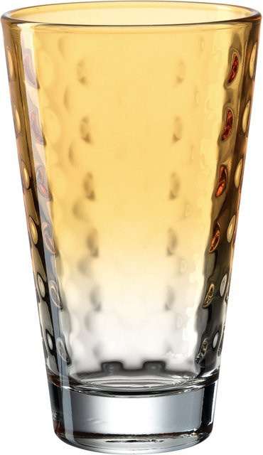 Leonardo Optic Longdrinkbecher Tumbler aus Glas, Orange/Transparent, 0,32 l - Bild 1