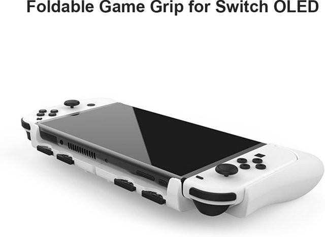 VAKIND Ergonomische Handgriff Schutzhülle für Nintendo Switch OLED in Schwarz oder Weiß - Bild 1