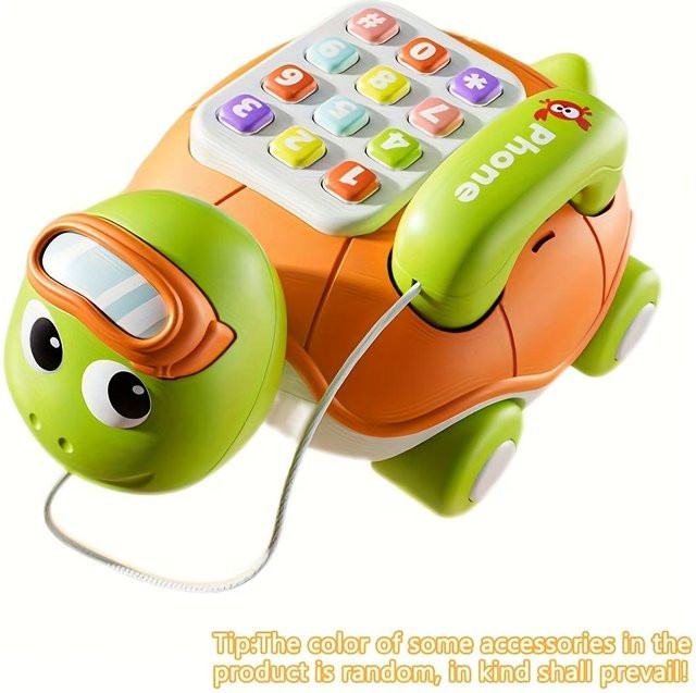 Linyi toy Schildkröte Krabbelspielzeug Musik orange 3-6 Jahre - Bild 1