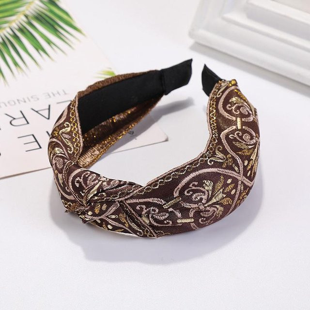 Stirnband mit floraler Stickerei, black, Damen, Mädchen - Bild 1