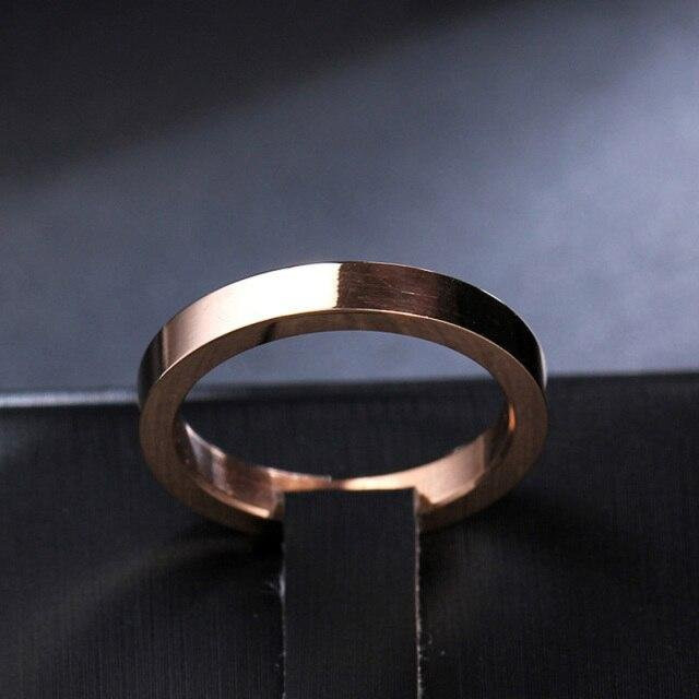 YIRAN Jewelry Edelstahlring, Roségold, Unisex - Bild 1