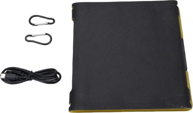 Meterk Faltbares Solarladegerät aus monokristallinem Silizium mit ETFE-Beschichtung und Doppel-USB-C-Anschluss in Schwarz - Bild 1