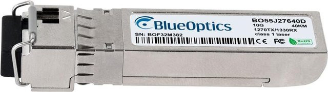 BlueOptics SFP+ Bidi Transceiver BO55J27640D kompatibel mit Juniper, 10GBASE-BX-U, Singlemode Fiber, LC-Simplex, TX1270nm/RX1330nm, 40KM, DDM, Farbe: Silber - Bild 1