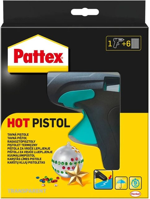 Pattex Heißklebepistole Starter Set in Schwarz mit 70W und 11mm Klebesticks - Bild 1