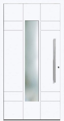 KNOCK Aluminium-Haustür PORTO in Weiß mit Glaseinsatz und RC2-Schutz - Bild 1