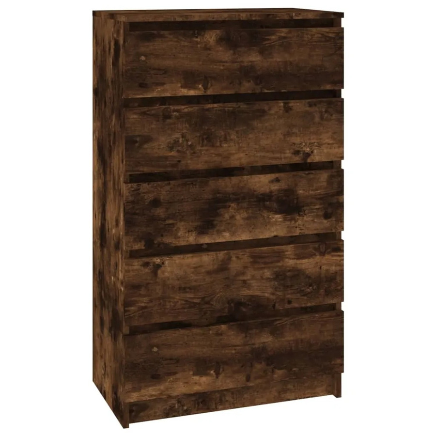 vidaXL Schubladenschrank Räuchereiche in Braun aus Holzwerkstoff, B/T/H: 60 x 36 x 103 cm - Bild 2