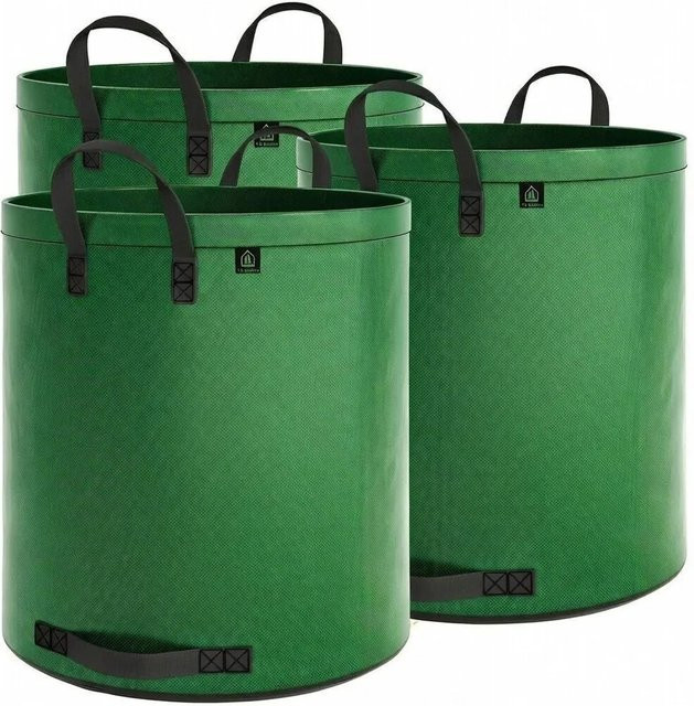 TTL GARDEN SUPER SOLID Gartensack 3er Set, Grün, 272 l, 200 g/qm, reißfeste Abfallsäcke für Laub und Gras - Bild 1
