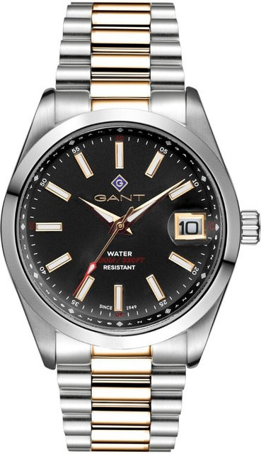 Gant Herrenuhr, Quarz, Edelstahl, Schwarz, 42 mm, 10 ATM - Bild 1