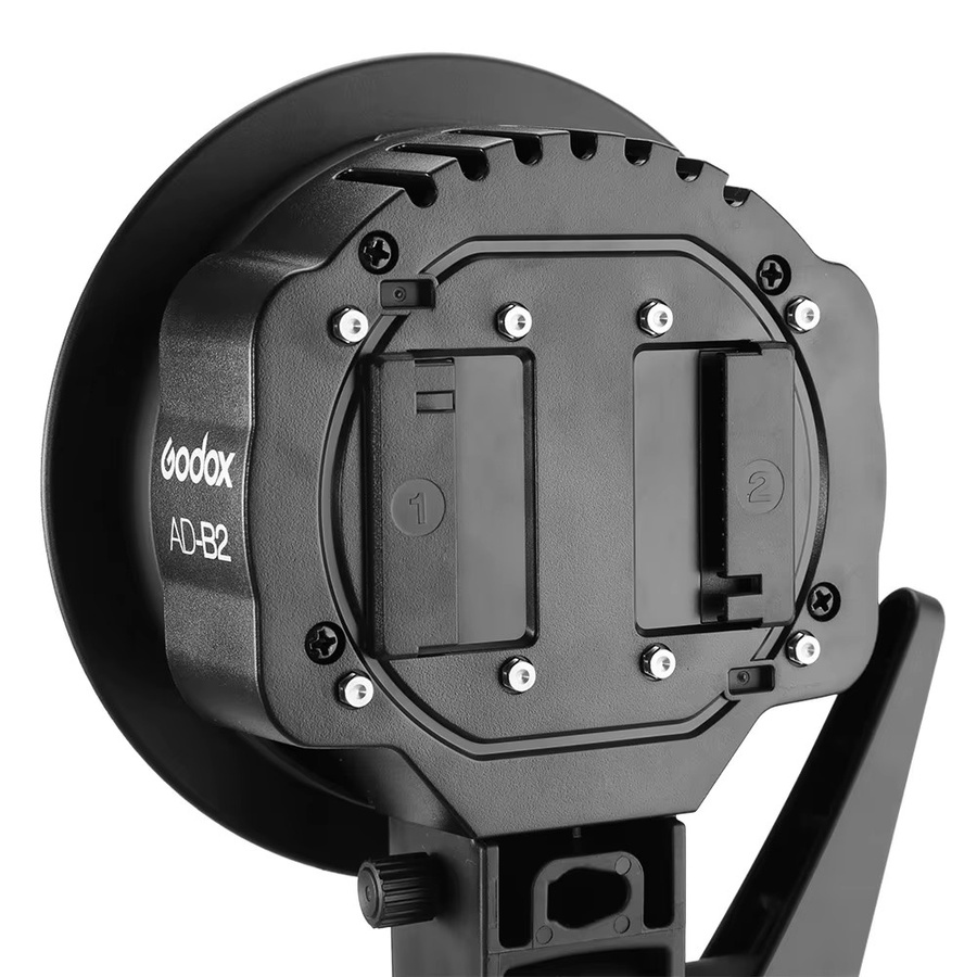 Godox AD-B2 Bowens Mount Doppelröhren-Lichtkopfhalterung für AD200 Blitzgeräte in Schwarz - Bild 4
