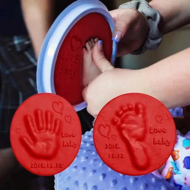 Hand- und Fußabdruck Maker, Ton, Orange - Bild 1