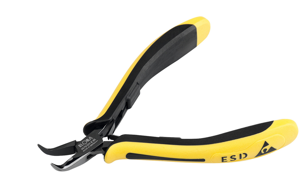Elora ESD Spitzzange mit glatter Greiffläche ELORA-4670-OH E 2K in Gelb - Bild 1