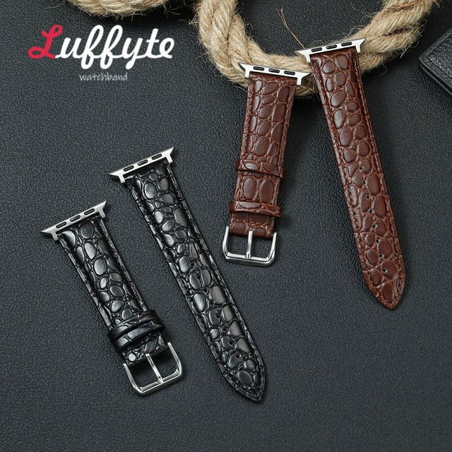 luffyte Uhrenarmband PU-Leder, Krokodilmuster, Unisex - Bild 1