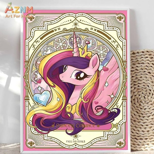 Kayou My Little Pony Princess Cadance Leinwandgemälde als Wandkunst für Kinder in Mehrfarbig - Bild 1