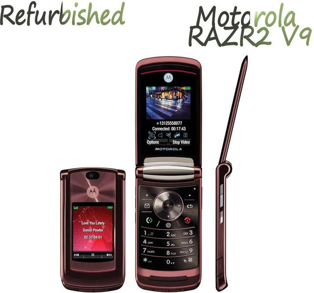 Generalüberholtes Motorola RAZR V9 Handy mit 2MP Kamera, 3G und 2G in Schwarz - Bild 1