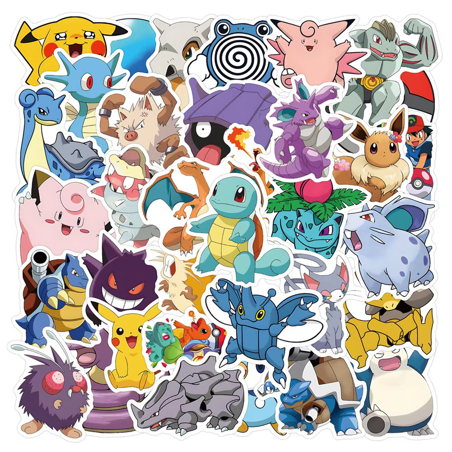 TAKARA TOMY Pokemon Aufkleber, Pikachu Eevee, 100-teiliges Set - Bild 2