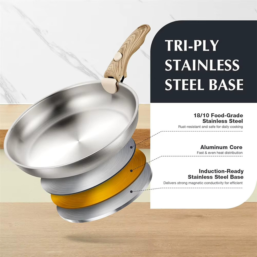 KOCH SYSTEME CS 11-teiliges Edelstahl-Kochgeschirr-Set in Silber mit abnehmbarem Griff, bestehend aus Töpfen und Pfannen - Bild 5