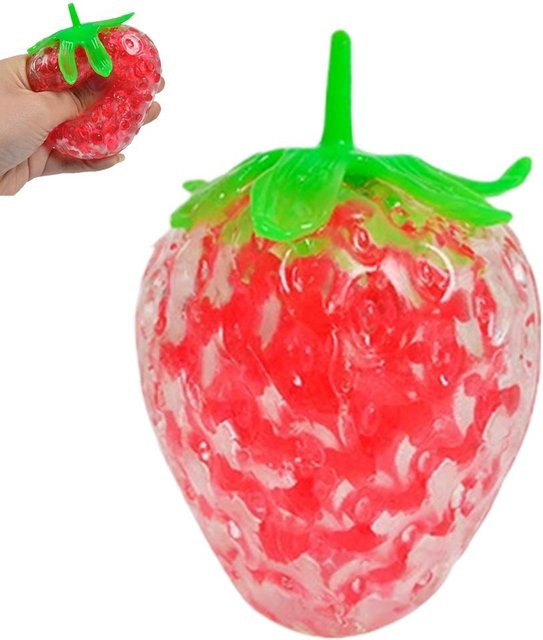 Erdbeer-Stressball, Knetball, Fidget Spielzeug, rot - Bild 1