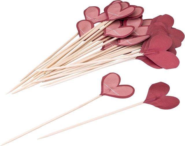 Zenker Herzpicker Beloved+ in Rot und Pink aus Papier und Holz - Bild 1