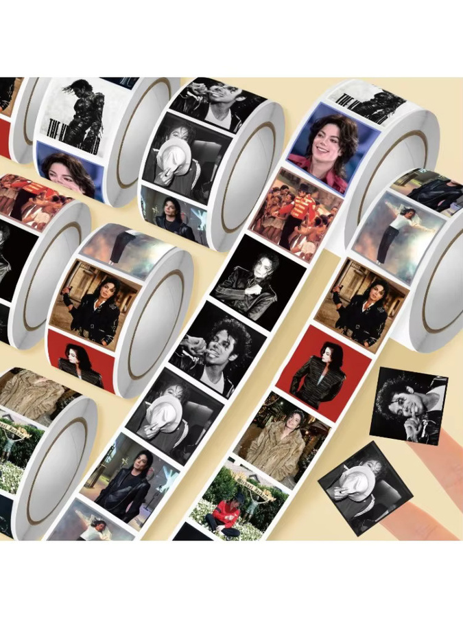 500 Stück Michael Jackson Graffiti-Aufkleber Set, Pop-Rock-Sänger Motiv-Aufkleber aus Papier, Mehrfarbig - Bild 6