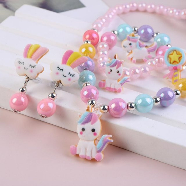 Lucky Star Jewelry Schmuck-Set Kinder, Halskette, Armband, Perlen, Zirkonia - Bild 1