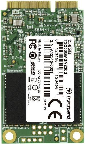 Transcend MSA230S mSATA SSD mit 256 GB Speicherplatz und SATA 6Gb/s Schnittstelle in Grün - Bild 1
