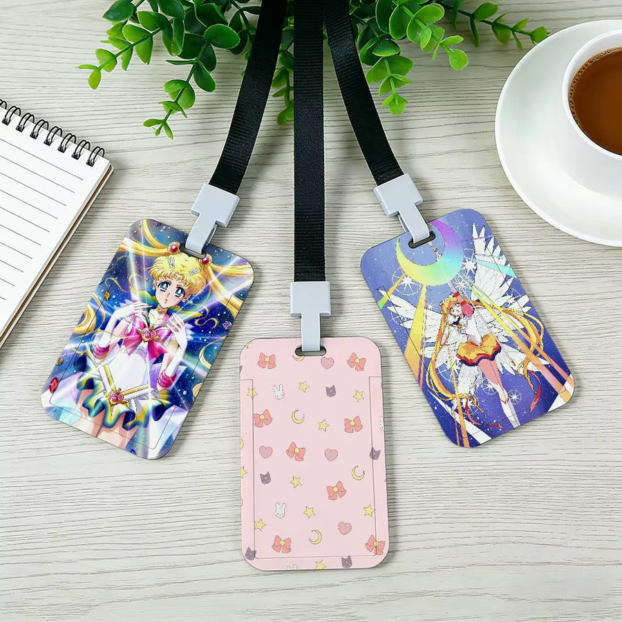 Anime S-Sailor M-Moon Kartenhülle aus Kunststoff, Unisex Visitenkartenetui und Kreditkartenhalter in Multicolour - Bild 2