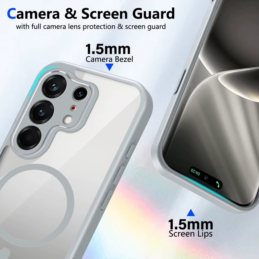 Stoßfeste Silikon-Schutzhülle für Tecno Camon 50 Pro 4G, Transparente Matte Hartschale, MagSafe Kompatibel - Bild 3