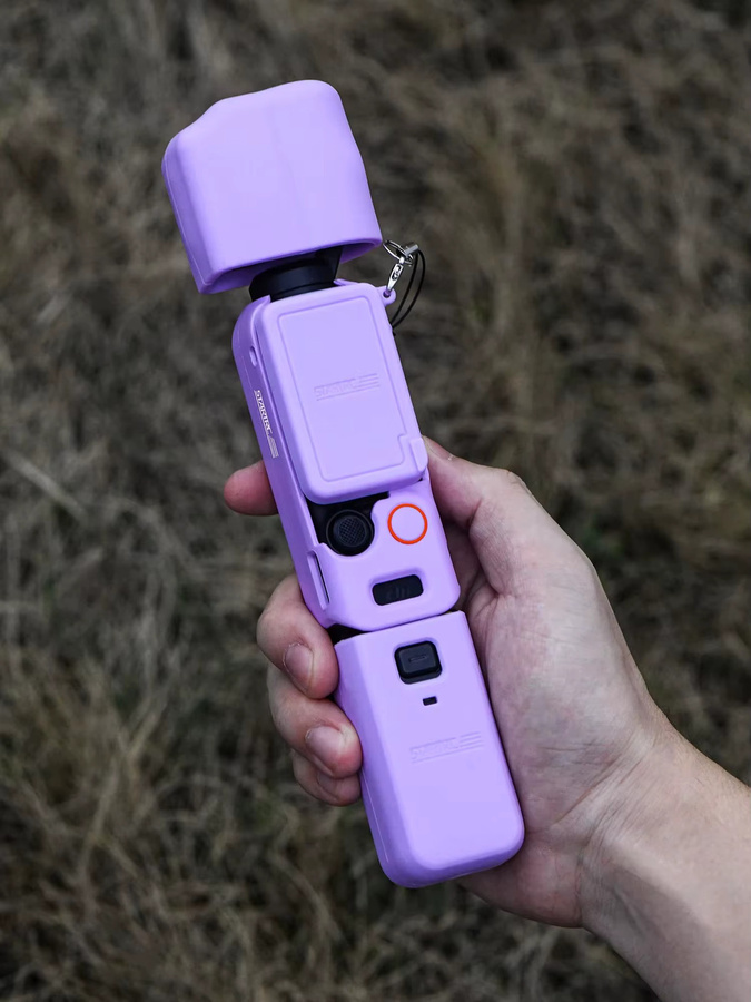 STARTRC Vollschutz-Silikonhülle für DJI Osmo Pocket 3 mit Objektivkappe in Lila - Bild 4
