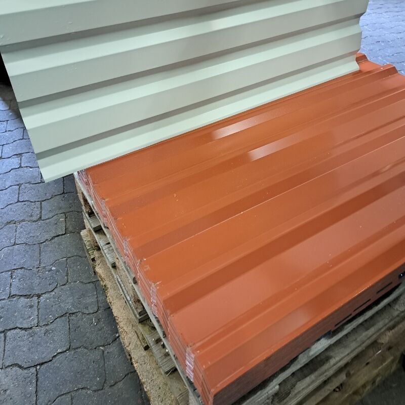 Trapezblech W-20 Mini Dachplatte von Friedrich von Lien AG in Kupferbraun RAL 8004, Plattenlänge: 120 cm - Bild 1
