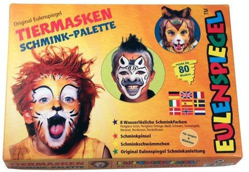 Bunte Tiermasken Schmink-Palette für Kinder und Erwachsene - Bild 1